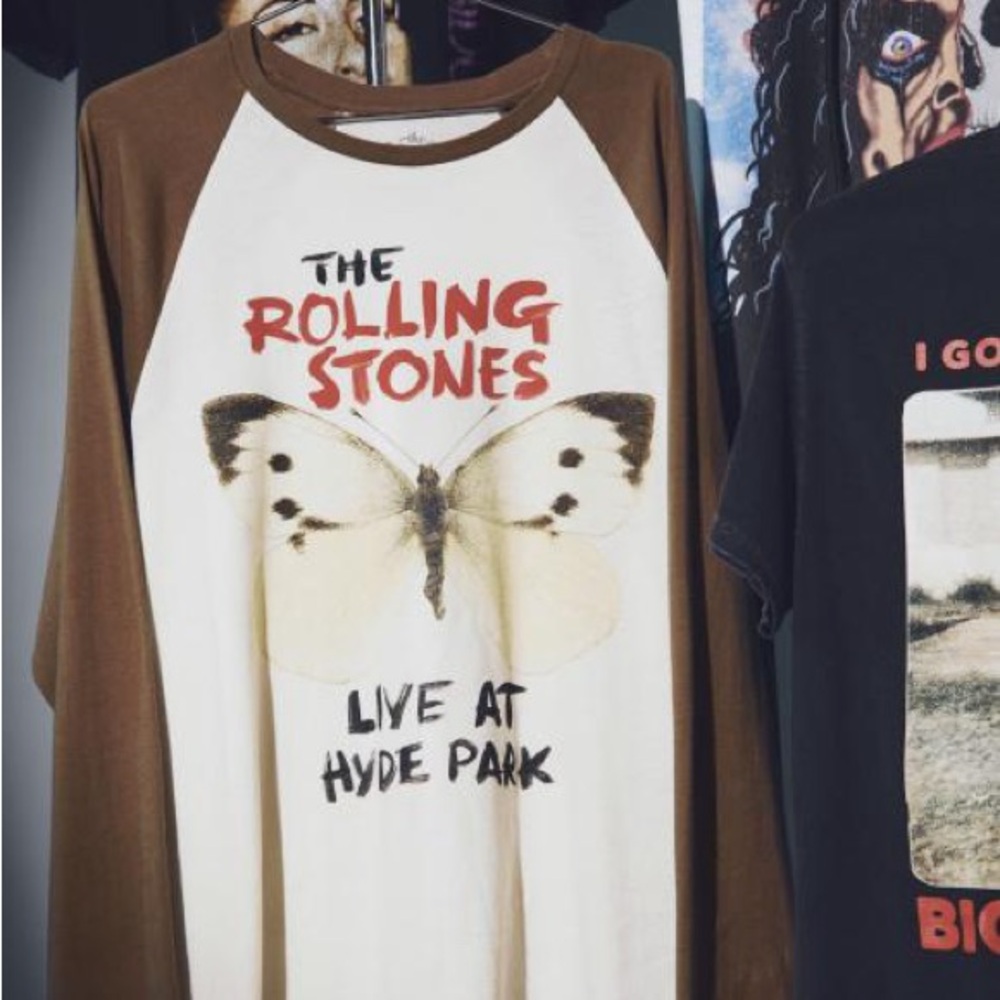 Urban Outfitters The Rolling Stones Live At Hyde Park Long Sleeve Raglan Tee